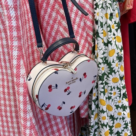 Kate Spade Love Shack Cherry Heart Crossbody Cream Multi - Picture 8 of 16